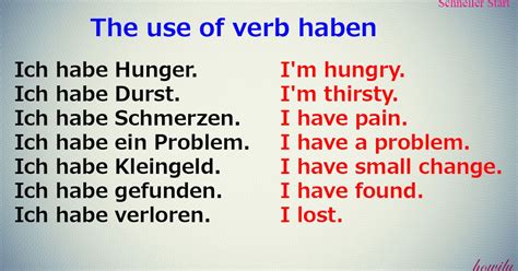 The Use Of Verb Haben