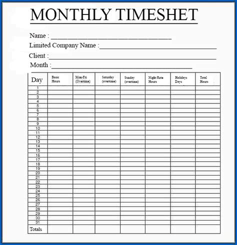 Weekly Timesheet In Pdf Printable Pdf Timesheets For Employees Time Sheet Printable Sign In