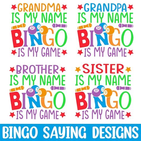 Premium Vector Bingo Is My Game Funny Bingo Saying Svg Design Happy