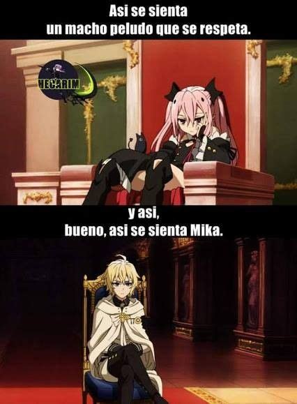 Como Se Sienta Un Macho Que Se Respeta Y Como Se Sienta Mika Anime Meme