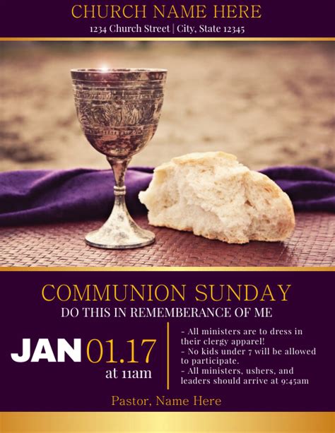Communion Sunday Template Postermywall