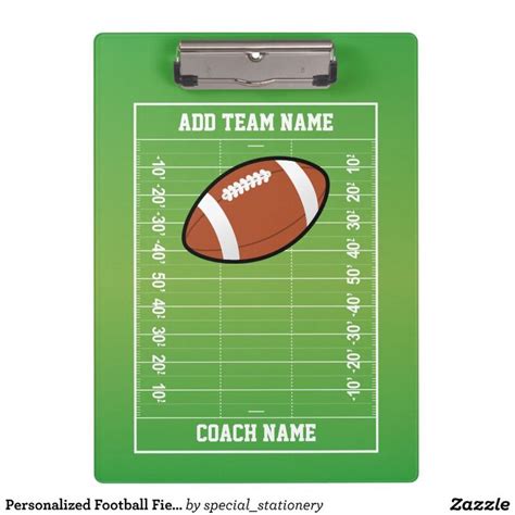 Personalized Football Field Coach Clipboard Zazzle Personalized