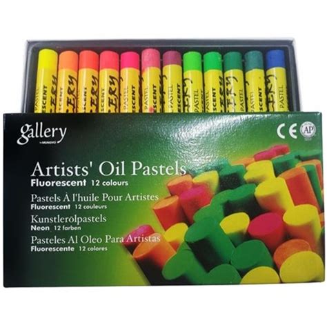 Mungyo Gallery Oil Pastels Assorted Fluorescent Colours Pack Of 12