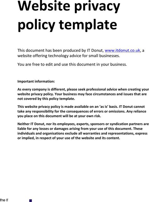Privacy Policy Sample Download Free And Premium Templates Forms