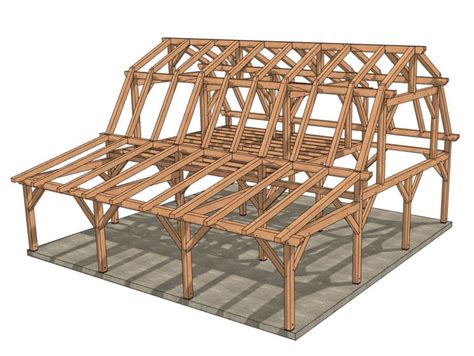 24×36 Gambrel Barn Home Plan Timber Frame Hq