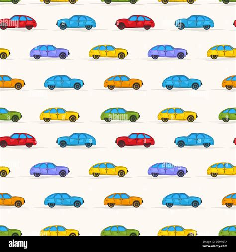 Cartoon Cars Pattern Stock Vector Image And Art Alamy