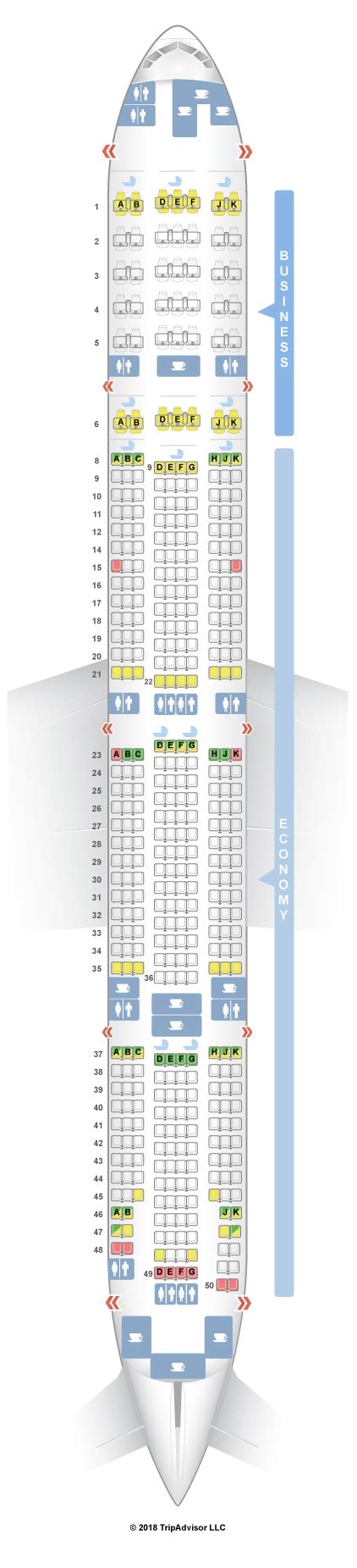Seatguru Seat Map Emirates Boeing 777 300er 77w Two Class