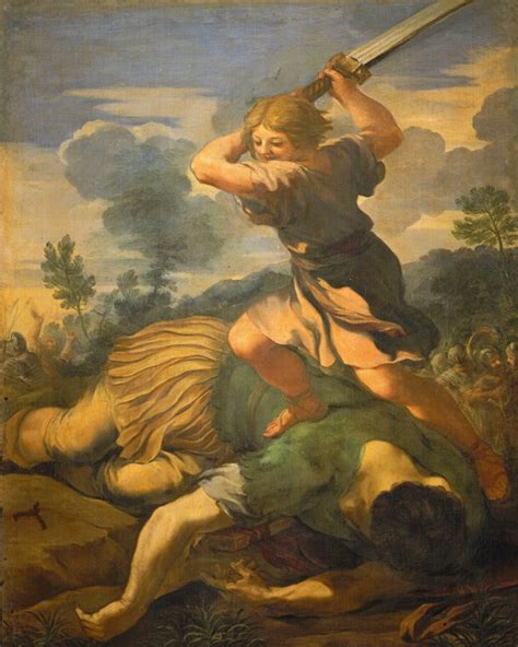 David Kills Goliath Va Catholic Picture Print Etsy