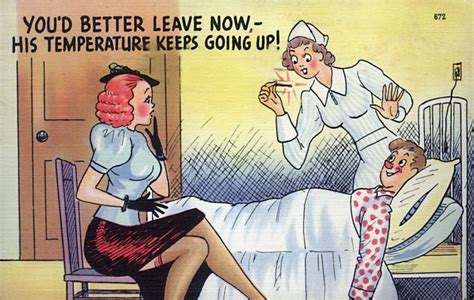 Vintage Nurse Cartoon Postcard