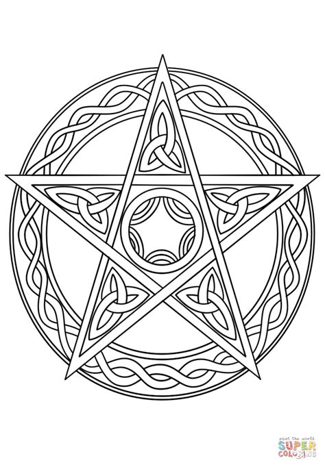 Printable Wicca Alter Pentagram
