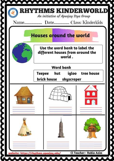 Worksheet On Types Of Houses Types Of Houses Active Learning