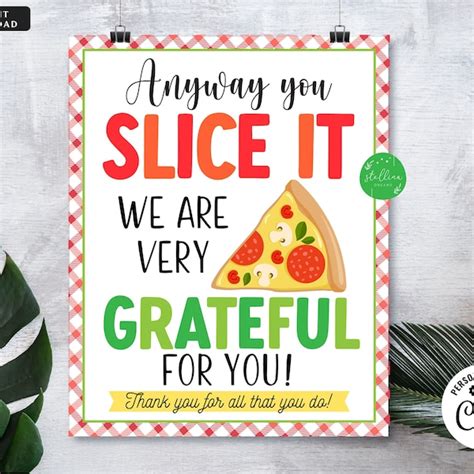 Any Way You Slice It We Are Grateful For You Thankyou Pizza Svg Etsy