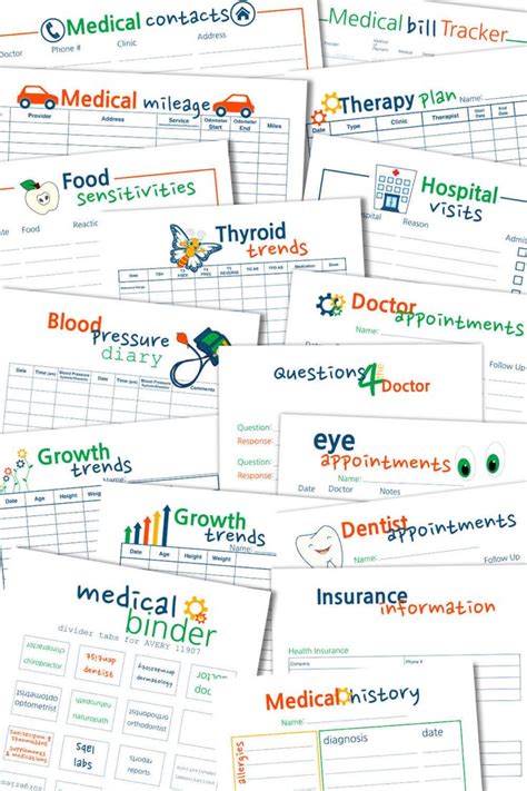 Blank medical form templates free printable. Medical Binder Printables | Medical binder printables, Medical binder, Medical printables