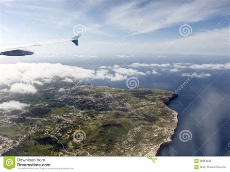 Aerial Photo Of The Island Landscape With Clouds View On