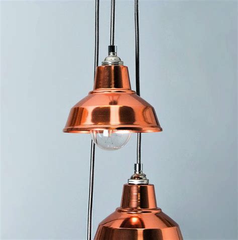 Copper Chandelier Pendant Light Shade By Bare Bones Lighting