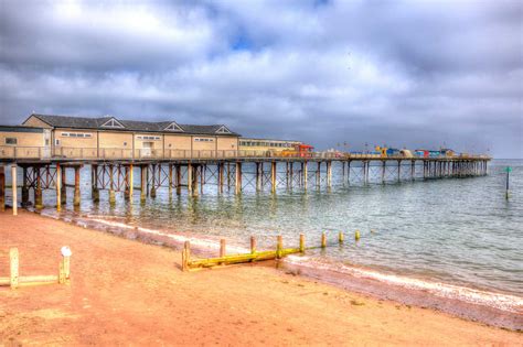 Teignmouth Pier And Beach Devon England Uk In Hdr 000039505638large