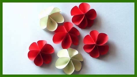 Diy Paper Flowers Very Easy And Simple Paper Crafts Youtube