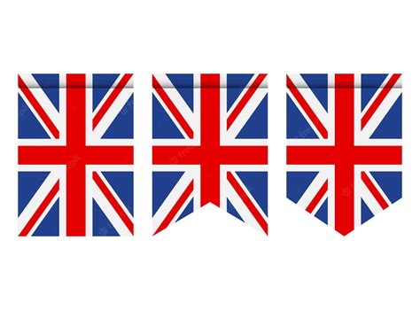 Bandera De Reino Unido O Banderín Aislado Sobre Fondo Blanco Icono De La Bandera Del Banderín