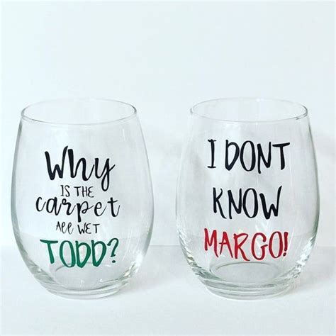 Christmas Vacation Todd And Margo Wine Glasses Set Etsy Canada Wine