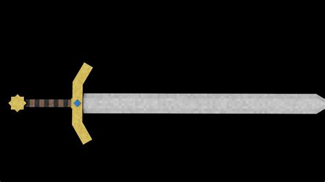 3d Model Minecraft Sword