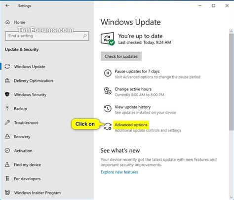 pause updates or resume updates for windows update in windows 10 tutorials