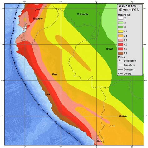 Mapa de riesgo sísmico