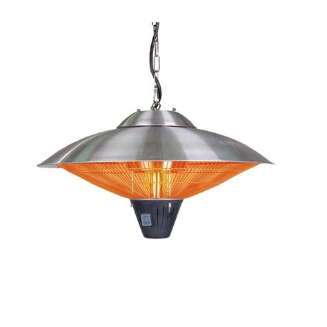 Electric outdoor heaters can heat your patio area via convection or radiant heat. Fire Sense 1,500-Watt Stainless Steel Hanging Halogen ...