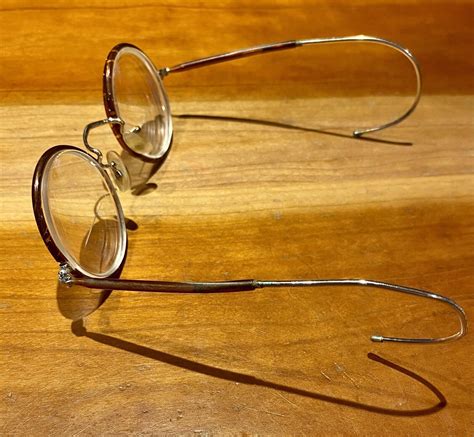 boic savile row algha panto 14kt gold cable temple eyeglasses frame ebay