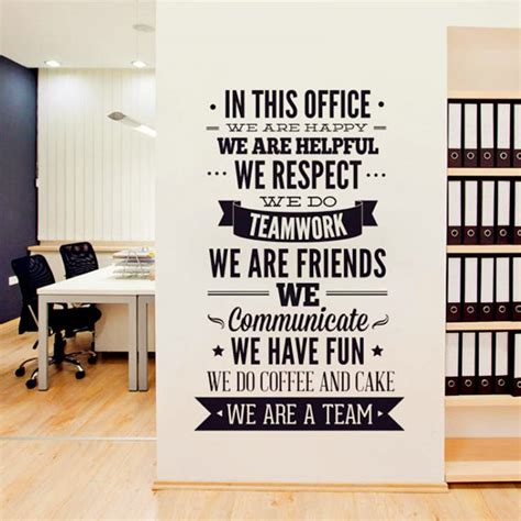 We Respect Teamwork Office Rules Wall Sticker Quote Walling Shop