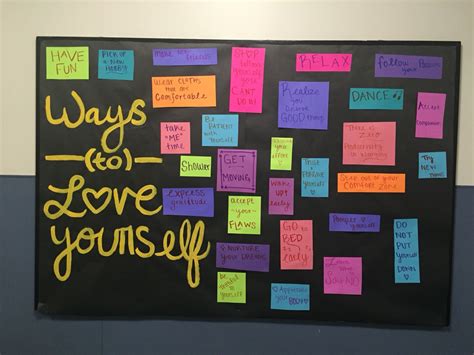 Ways To Love Yourself Bulletin Board Health Bulletin Boards School