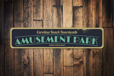 Amusement Park Sign Personalized Rides Open Daily Boardwalk Etsy