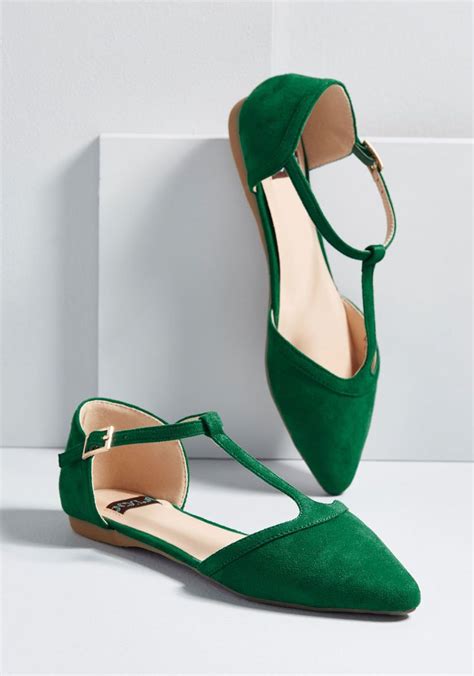 Turn Back Prime T Strap Flat Green T Strap Flats Emerald Shoes