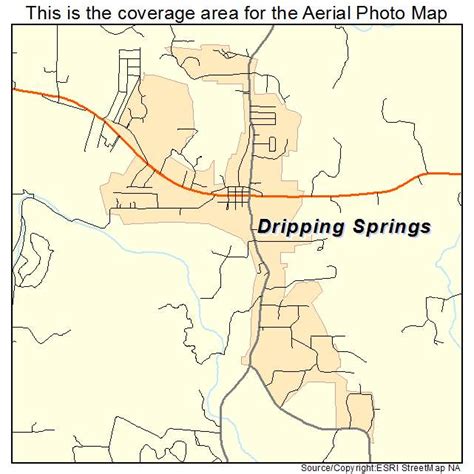 Aerial Photography Map Of Dripping Springs Tx Texas
