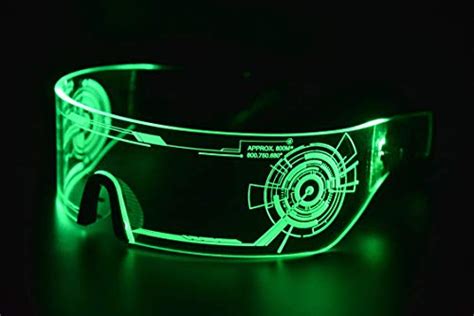 cyberpunk led tron visor glasses perfect for cosplay and festivals cybergoth cyberpunk