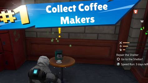 Collect Coffee Makers Save The World Fortnite Challenge Youtube