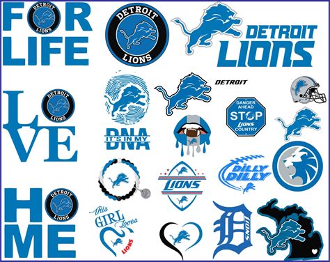 Detroit Lions Svg Nfl Svg Football Svg Files T Shirt Design Cut