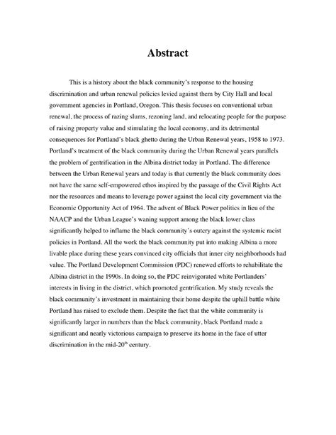 Thesis Abstract Phd And Master Thesis Abstract Sample Thesis Abstract