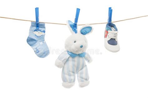 Baby Clothes On Clothesline Stock Photo Image Of Sock Drying 19659326