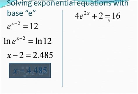 Natural Logarithmic Equation