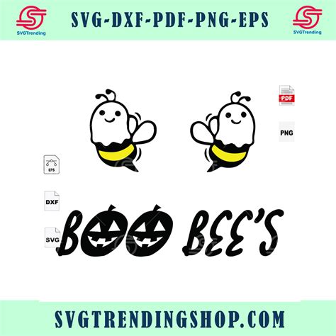 Boo Bee Svg Boo Bee Vector Boo Bee Design Boo Bee Art Check More At