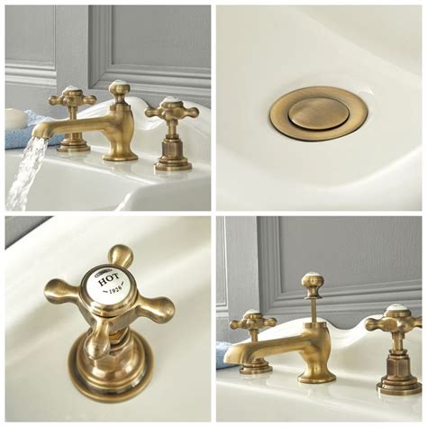 Elizabeth Traditional Widespread Cross Handle Bathroom Faucet