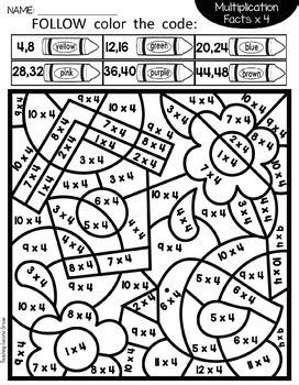 multiplication math coloring worksheets math coloring fun math - 3rd