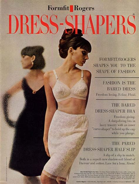 Shapes You In Fashion Formfit Rogers Dress Shapers Bra And Slip Ad 1965 V