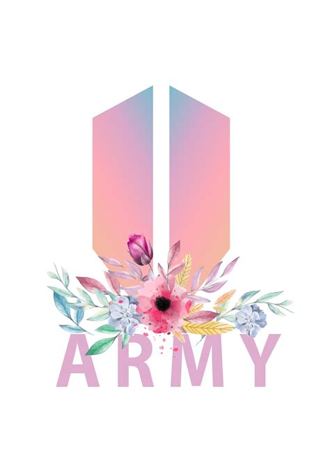 Bts Logo With Flowers