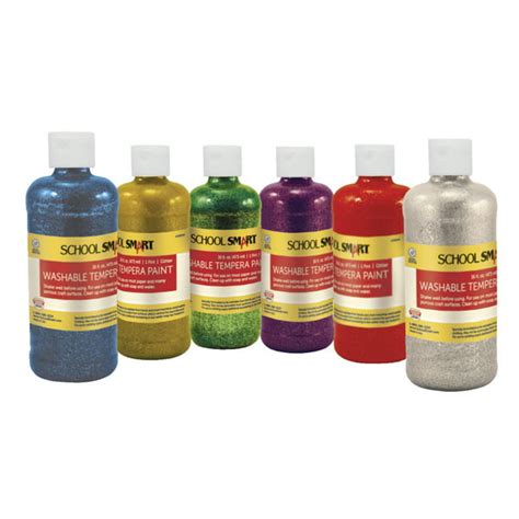 School Smart Non Toxic Washable Tempera Paint Set 1 Pt 1 Pt Plastic