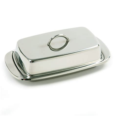 Norpro Double Covered Butter Dish Stainless Steel Spoons N Spice