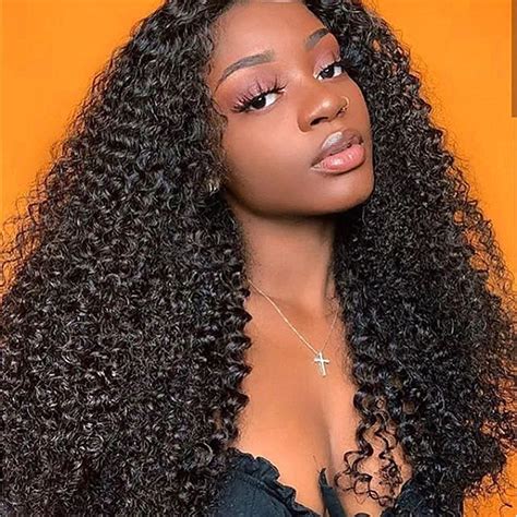 Brazilian Kinky Curly Lace Front Wigs Human Hair Remy Glueless Curly