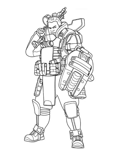 If the 'download' 'print' buttons don't work, reload this page by f5 or command+r. Kids-n-fun.com | Coloring page Apex Legends Gibraltar