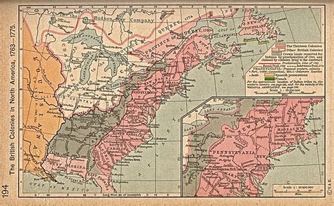 British Colonies In North America 1763 1775