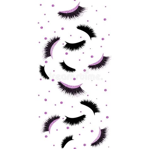 Lashes With Glitter Vector Illustration Stock Vector Illustration Of